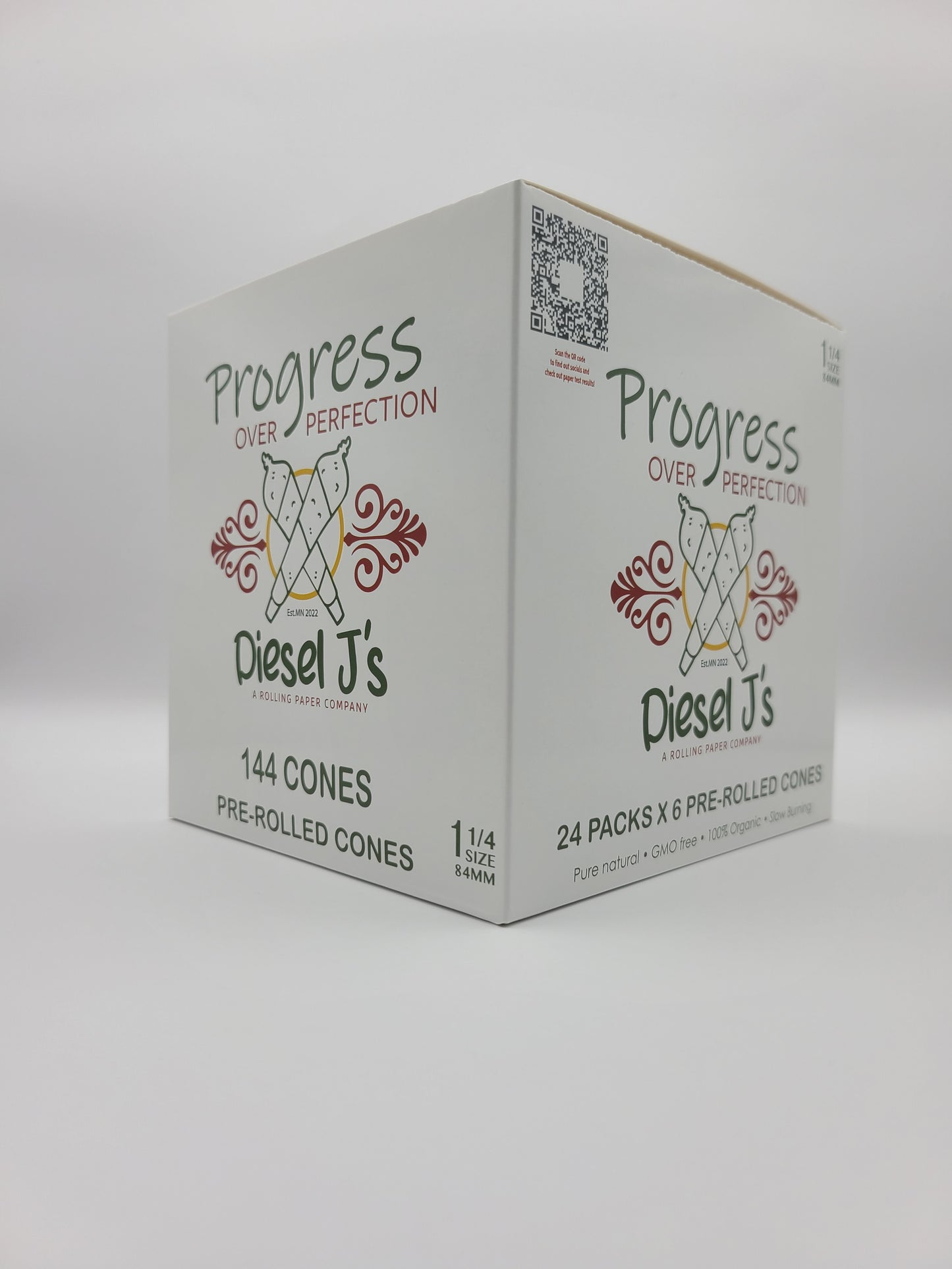 1 1/4 Size Pre-Rolled Cones Box