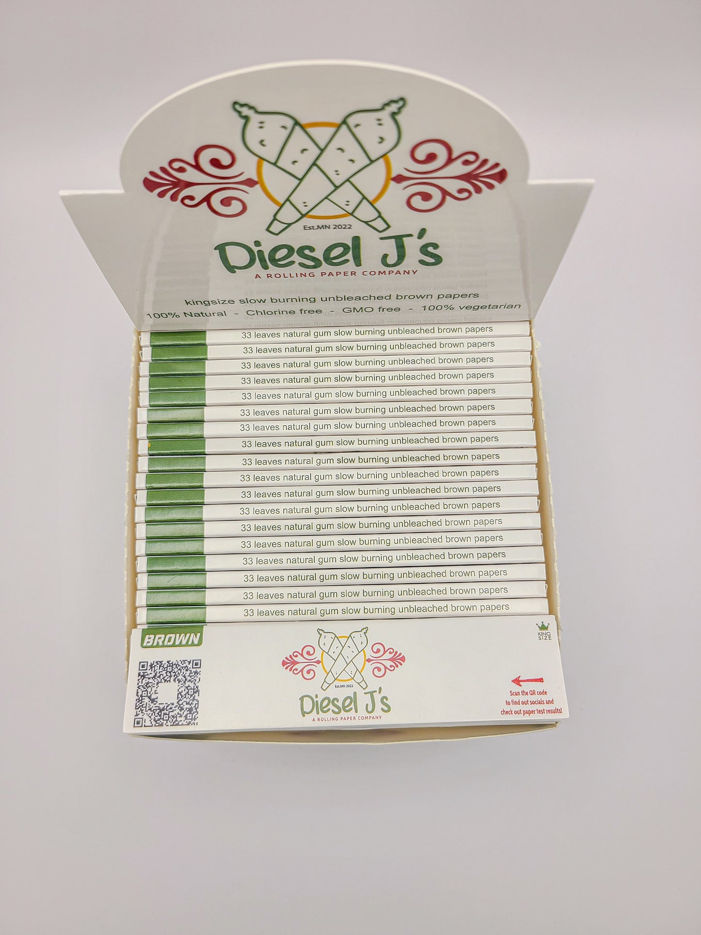 King Size Rolling Paper Booklets Box