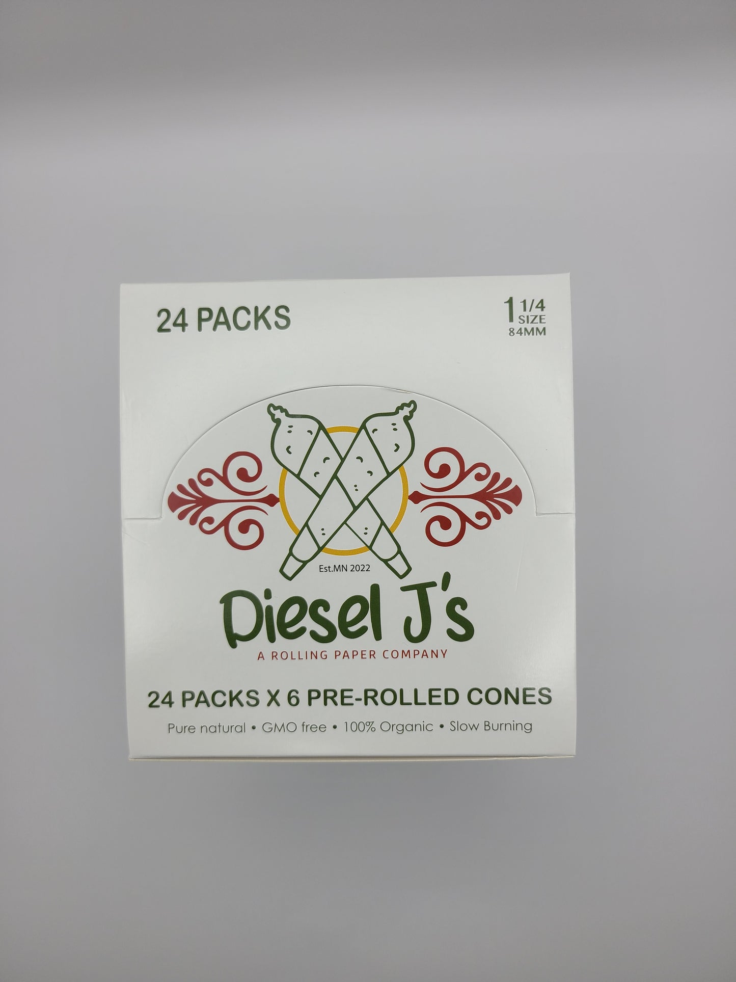 1 1/4 Size Pre-Rolled Cones Box