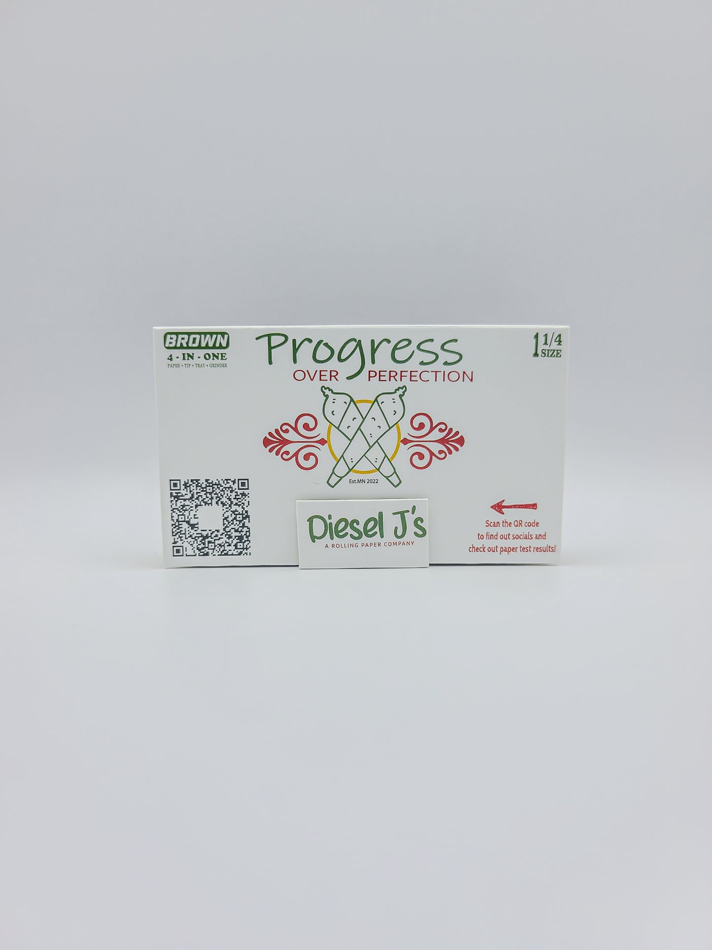 4 In 1's 1 1/4 Size Rolling Papers Booklet