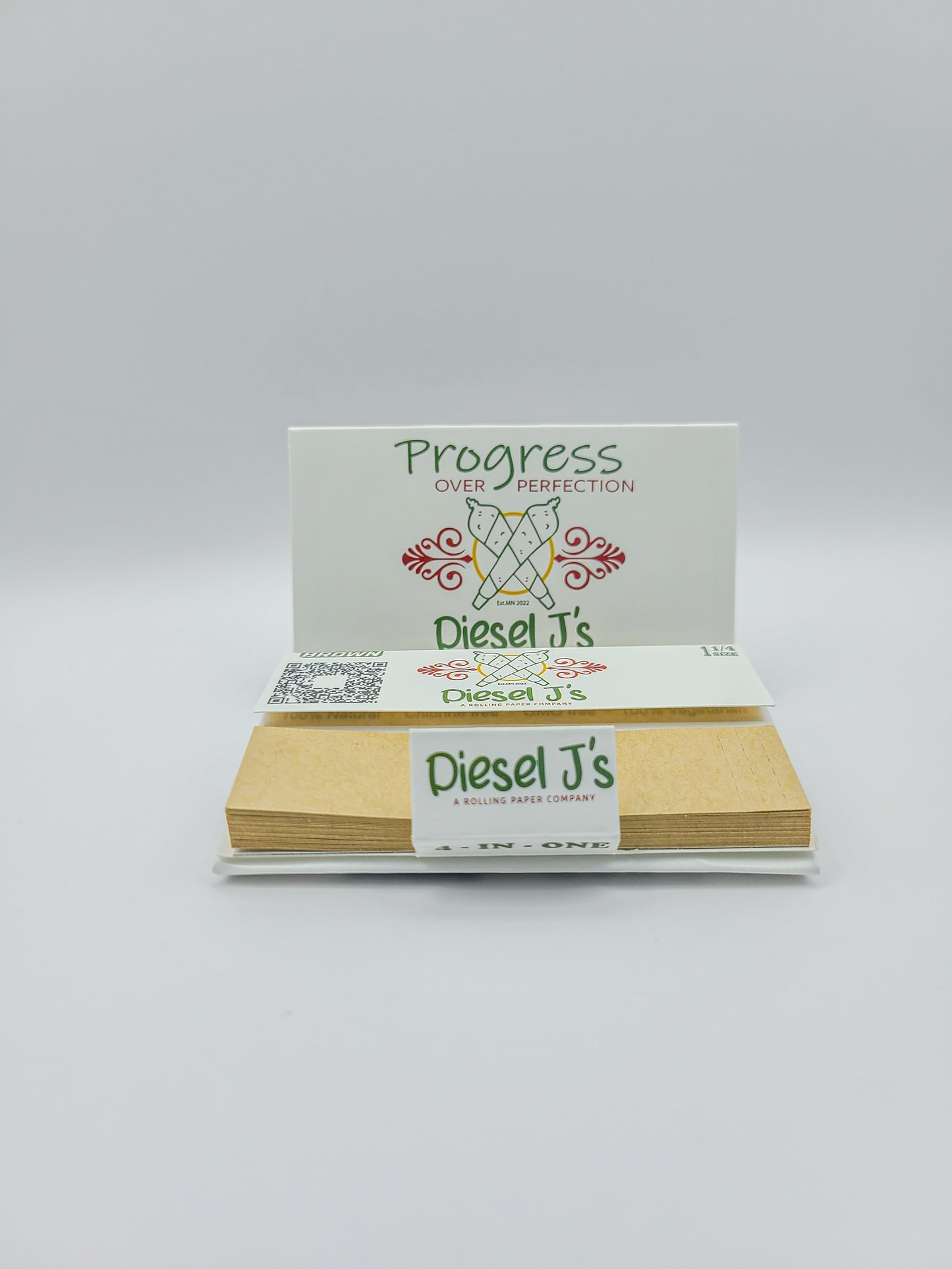 4 In 1's 1 1/4 Size Rolling Papers Booklet