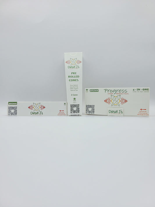 King Size Rolling Papers Booklet & Pre Rolled Cones 3 Piece Sample Pack