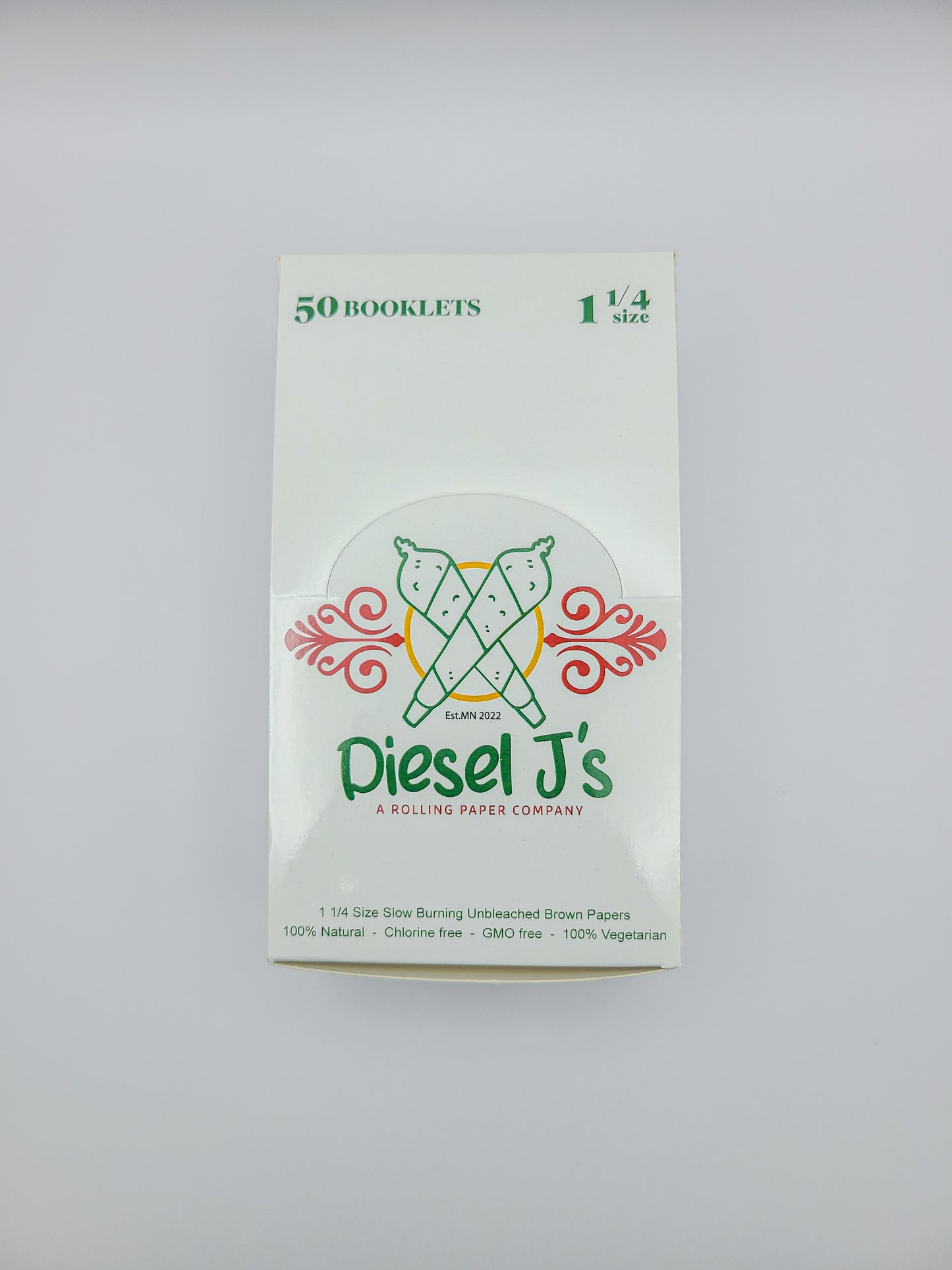 1 1/4 Size Rolling Paper Booklets Box