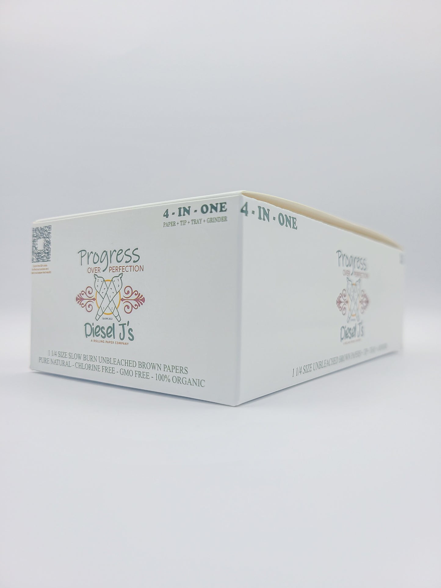 4 In 1's 1 1/4 Size Rolling Paper Booklets Box