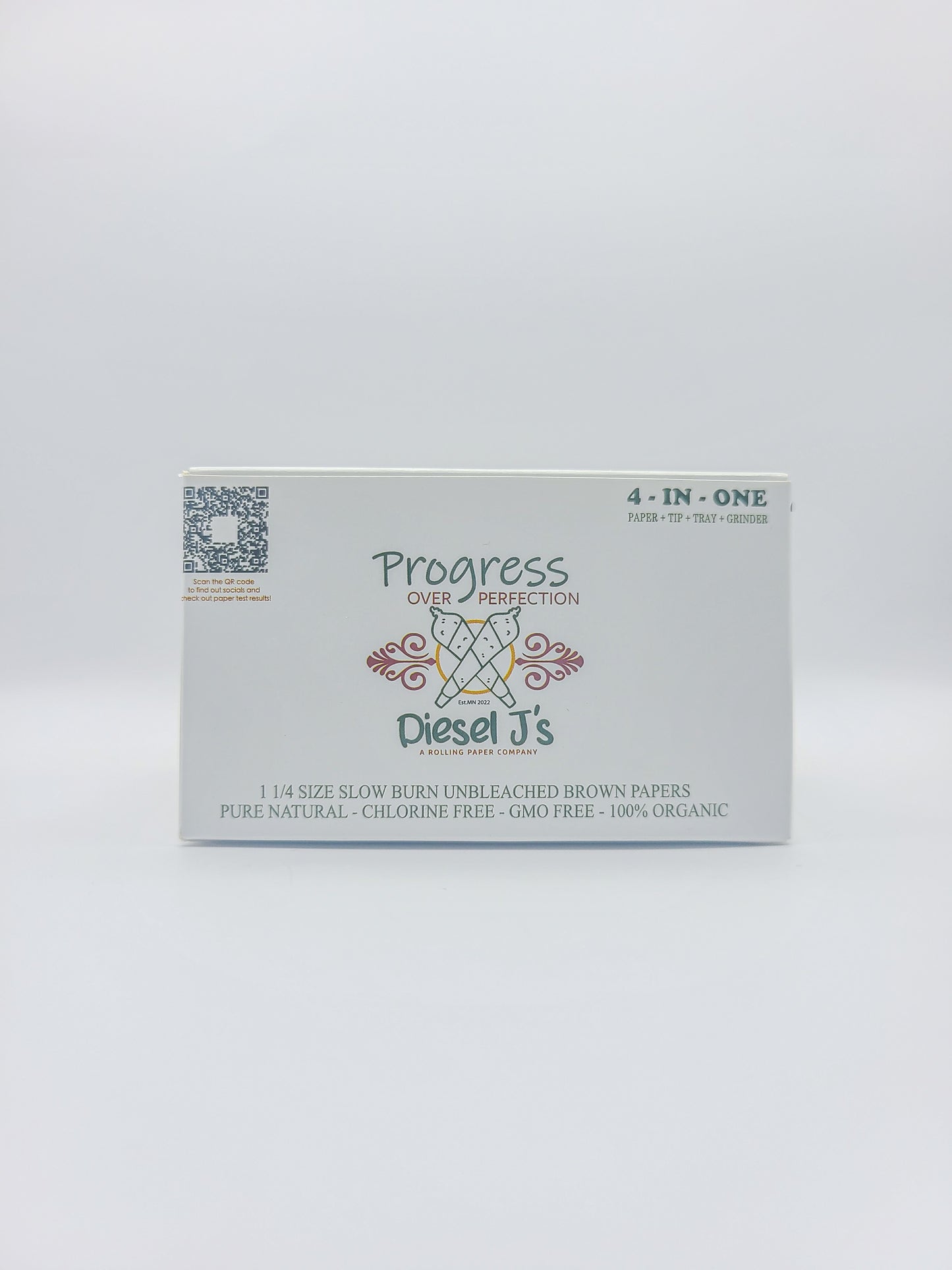 4 In 1's 1 1/4 Size Rolling Paper Booklets Box